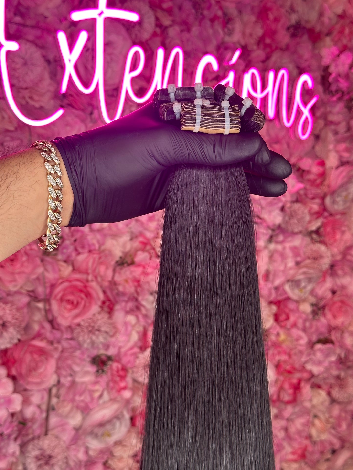 Tape ins hair extensions #1 Jet black