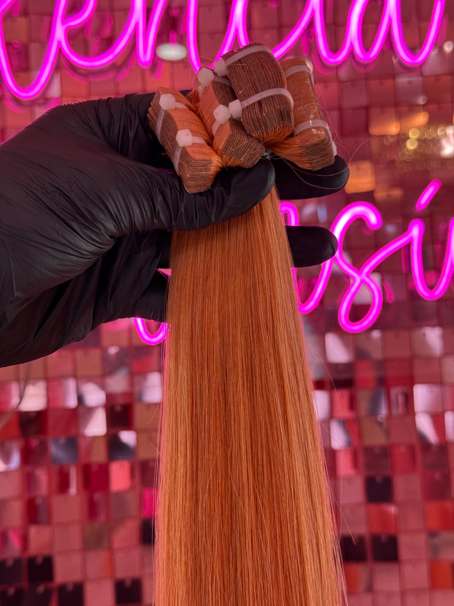 TAPE INS HAIR EXTENSIONS #ORANGE