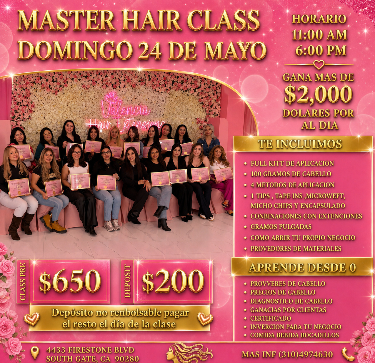 HAIR EXTENSIONS CLASS SUNDAY, MAY 24th