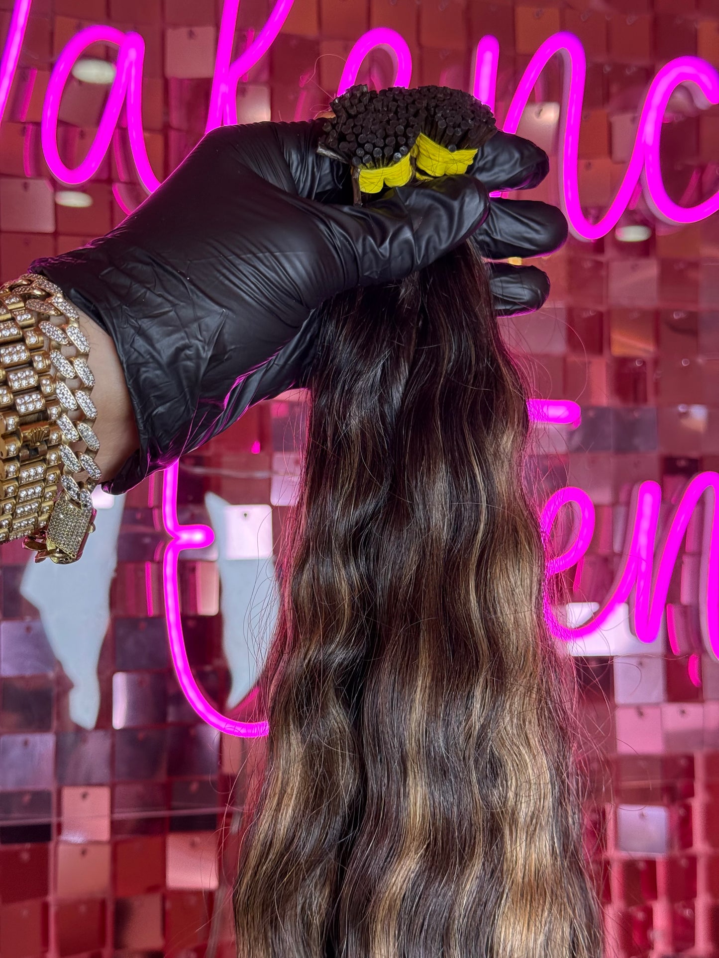 I Tips Curly Hair Extensions #2/6 Balayage