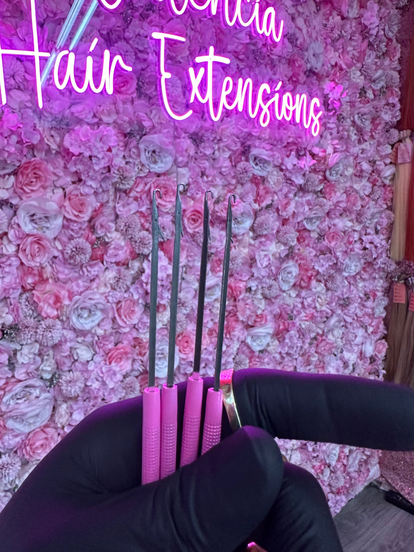 Gancho para aplicación de extensiones de cabello