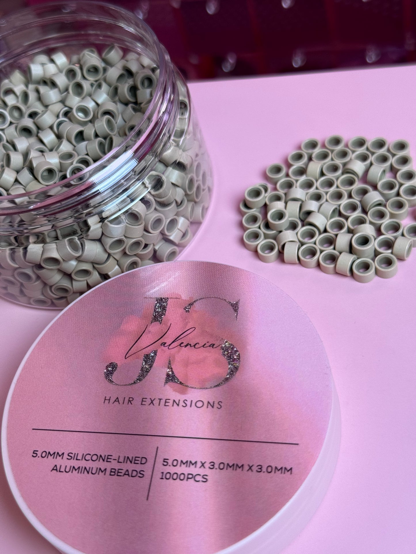 Micro-beads for I tips hair extensions (Blonde color)