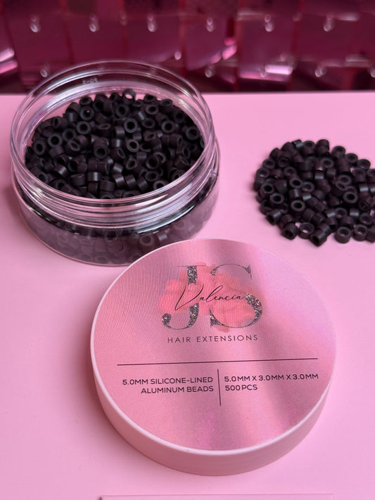 Micro-beads for I tips hair extensions (Dark brown)