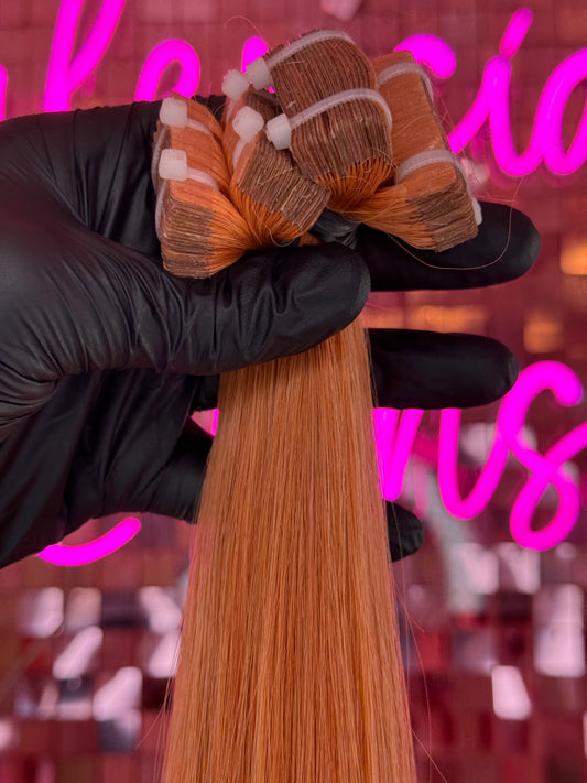 TAPE INS HAIR EXTENSIONS #ORANGE