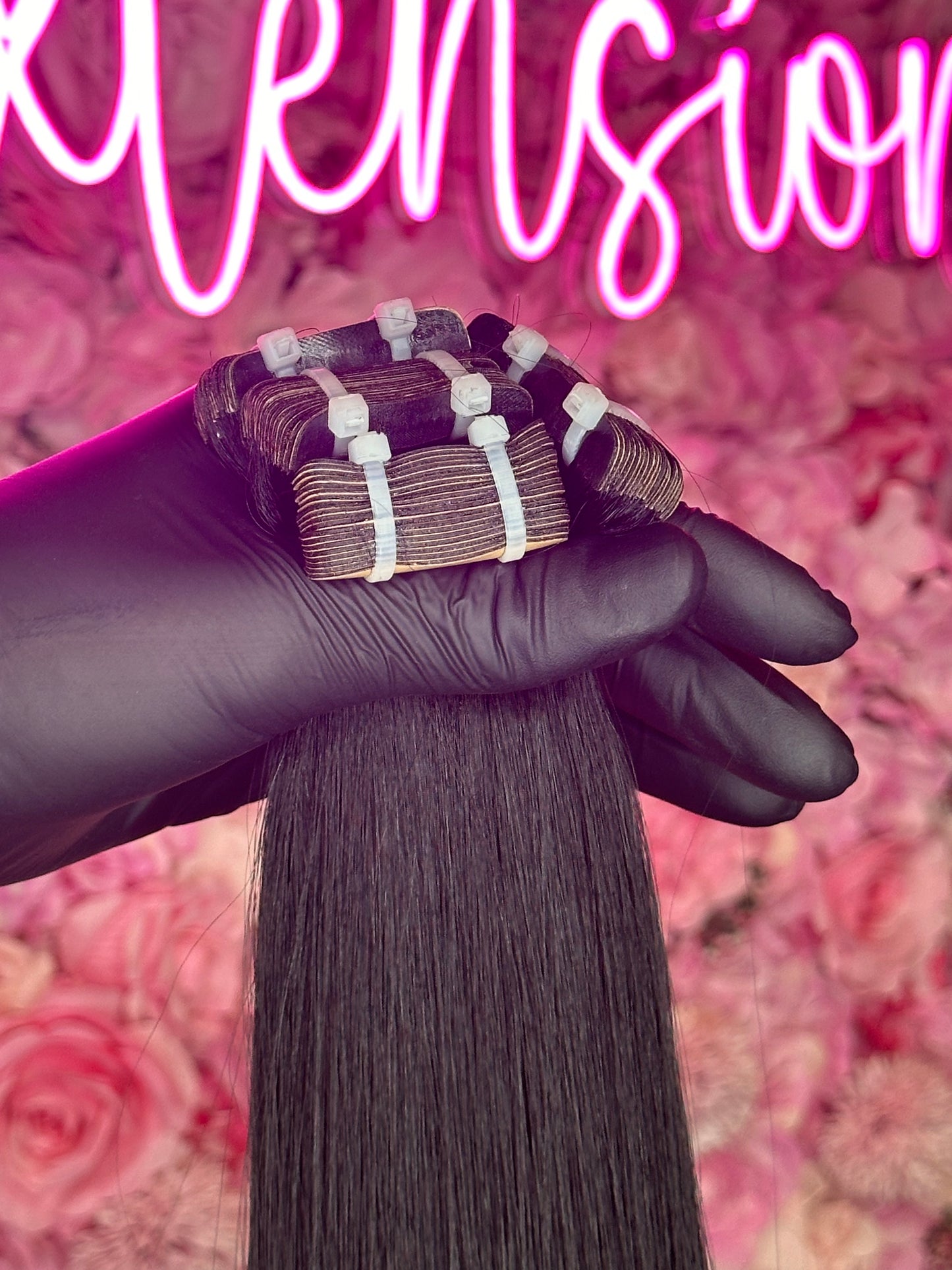 Tape ins hair extensions #1 Jet black