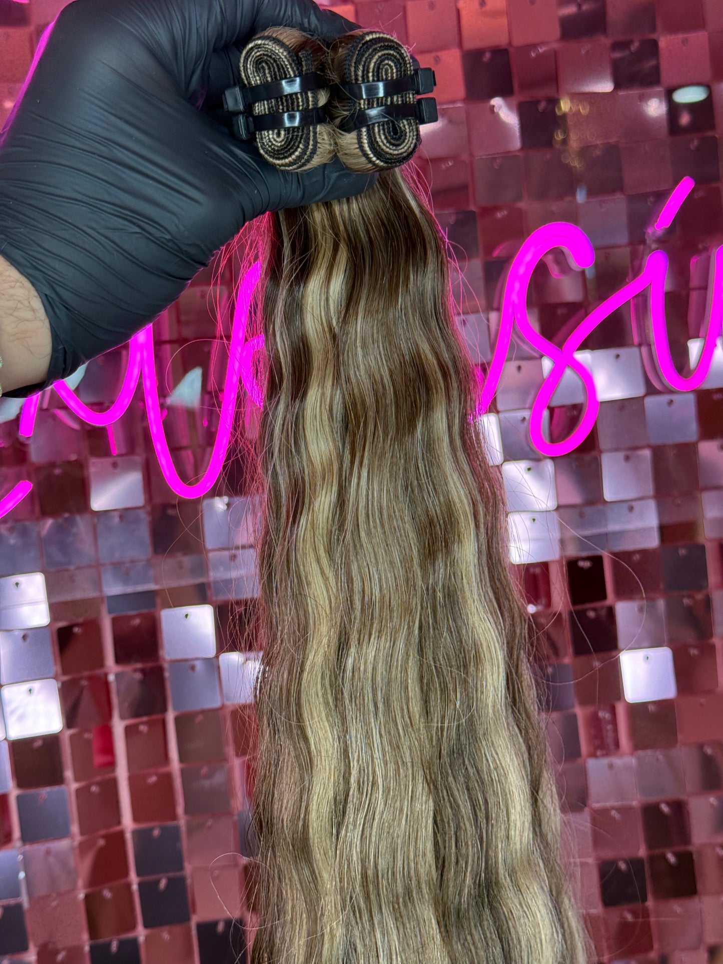 WEFT CURLY HAIR EXTENSIONS #4/27