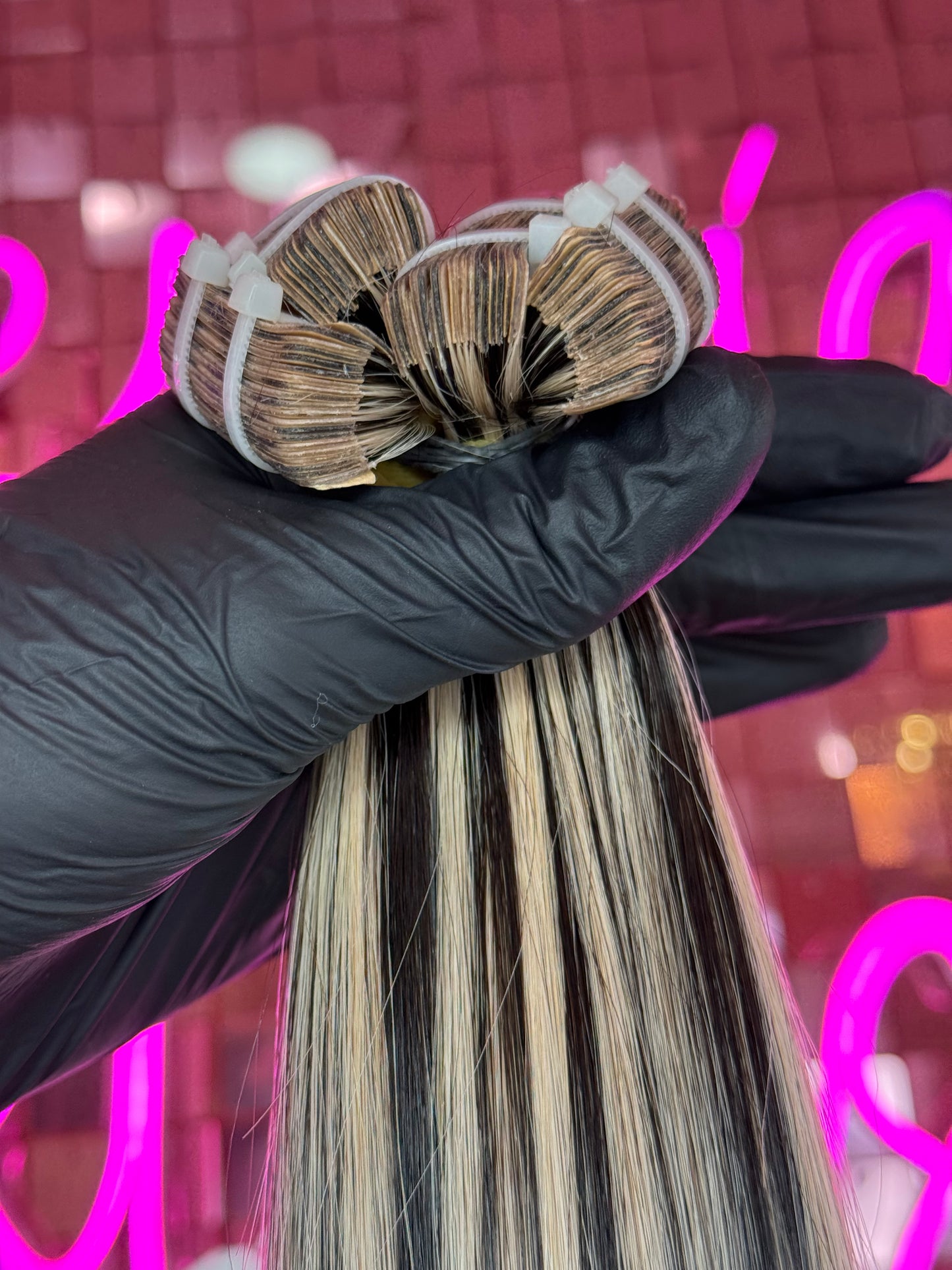 TAPE INS HAIR EXTENSIONS #18A/1B HIGHLIGHTS