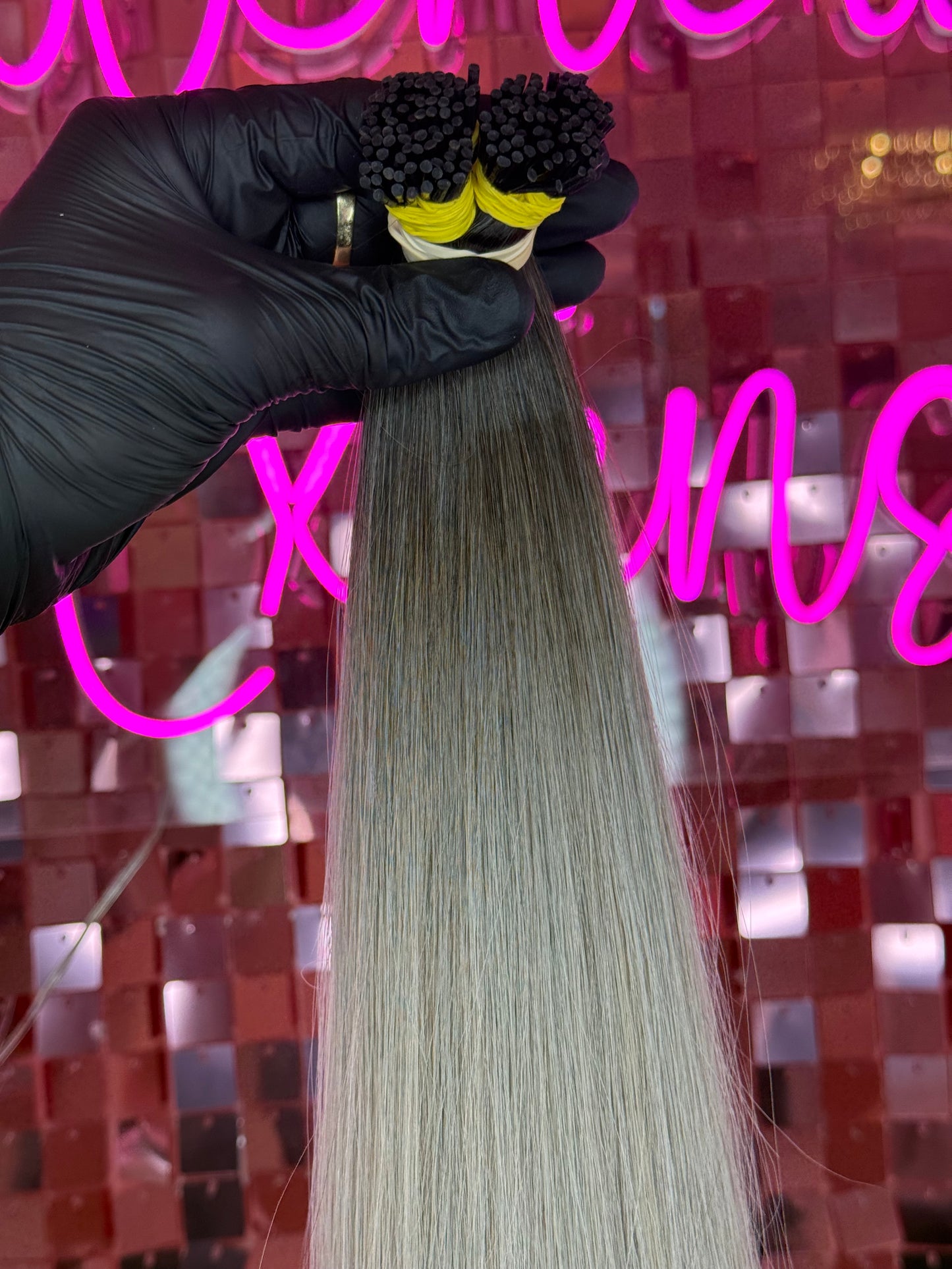 I TIPS HAIR EXTENSIONS 22” #B LIGTH GREY