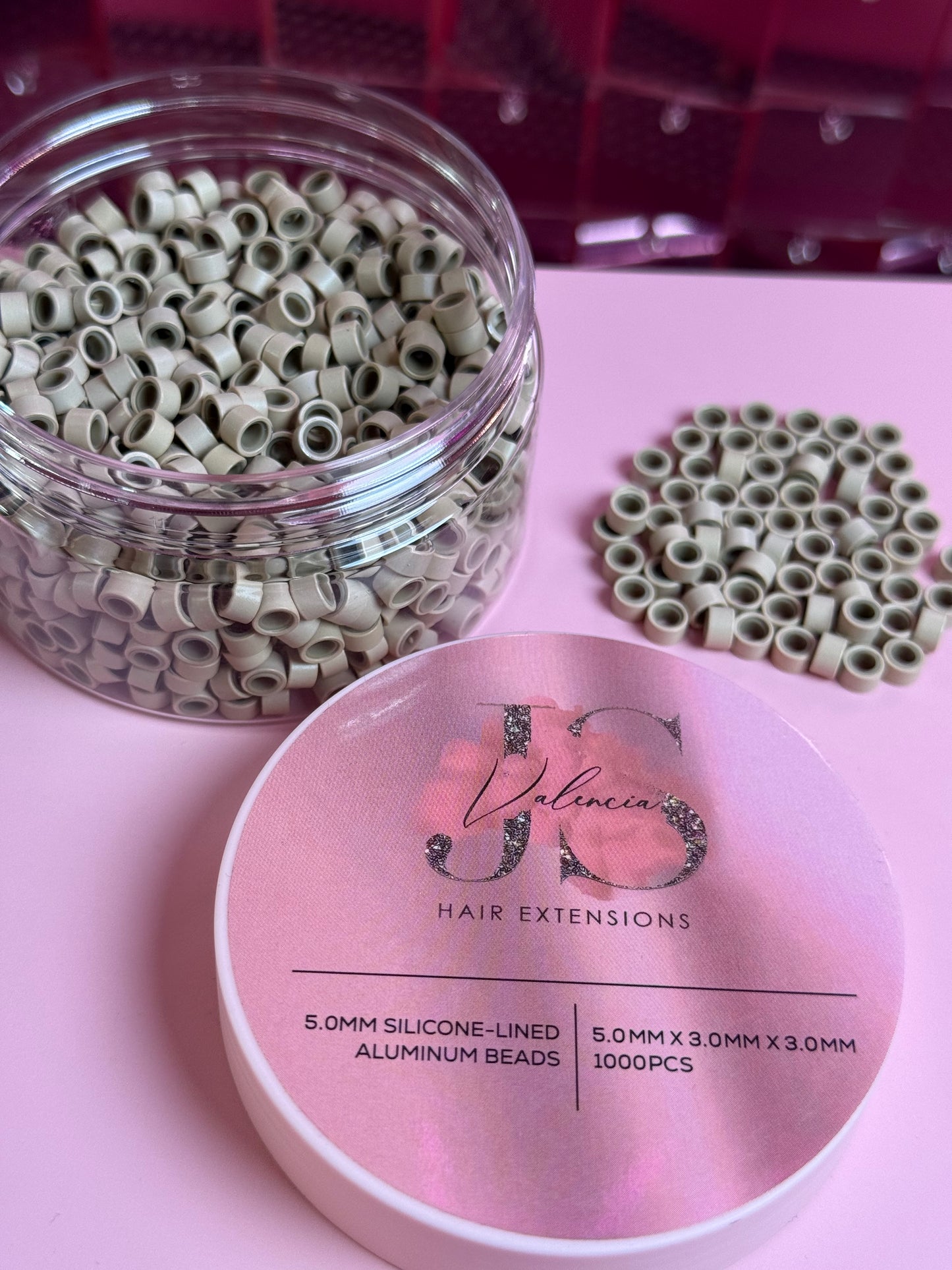 Micro-beads for I tips hair extensions (Blonde color)