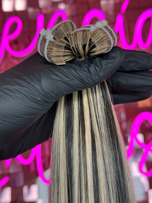 TAPE INS HAIR EXTENSIONS #18A/1B HIGHLIGHTS