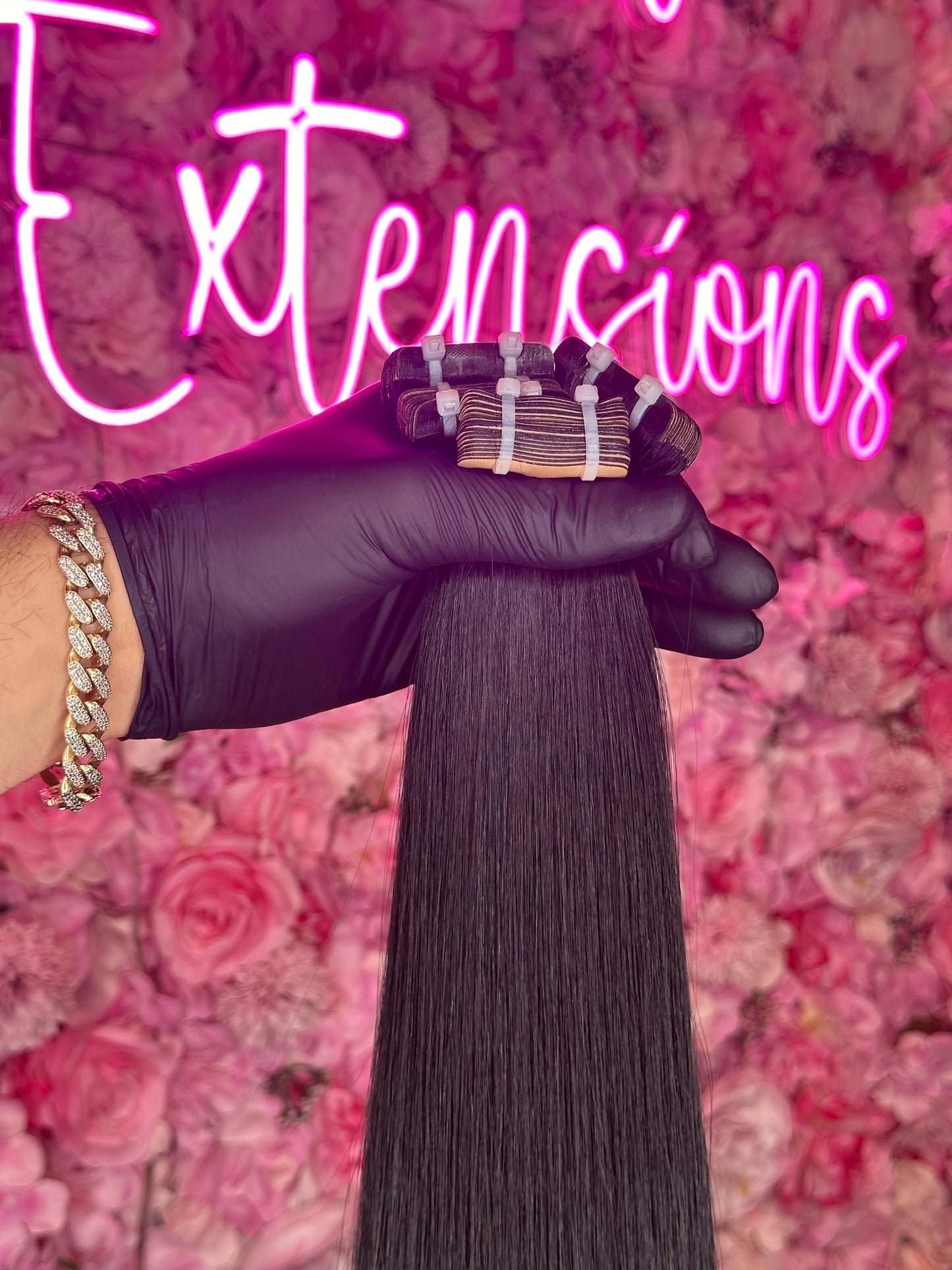 Tape ins hair extensions #1 Jet black
