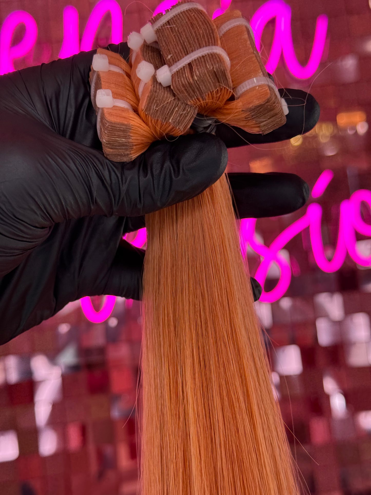 TAPE INS HAIR EXTENSIONS #ORANGE