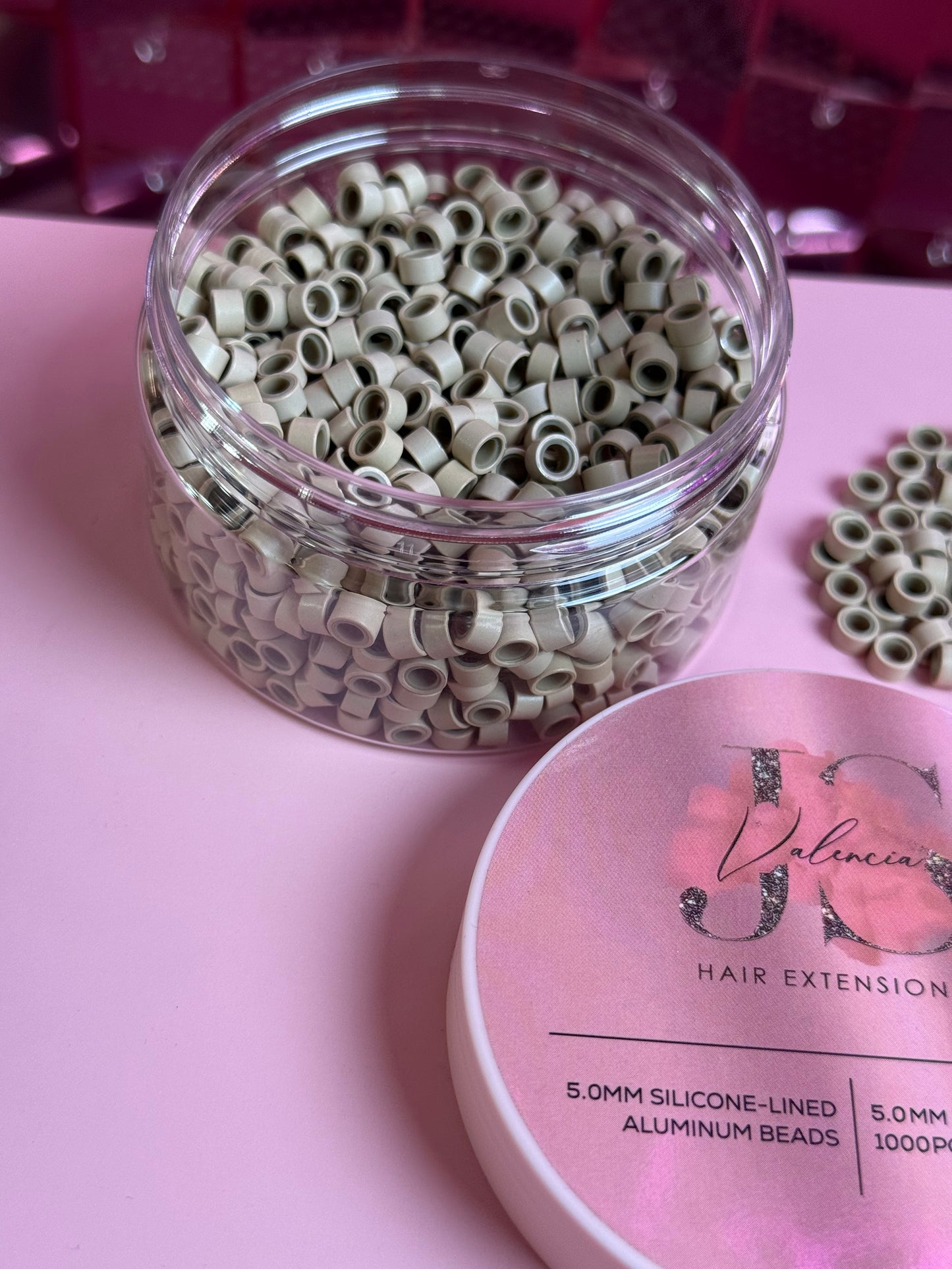 Micro-beads for I tips hair extensions (Blonde color)