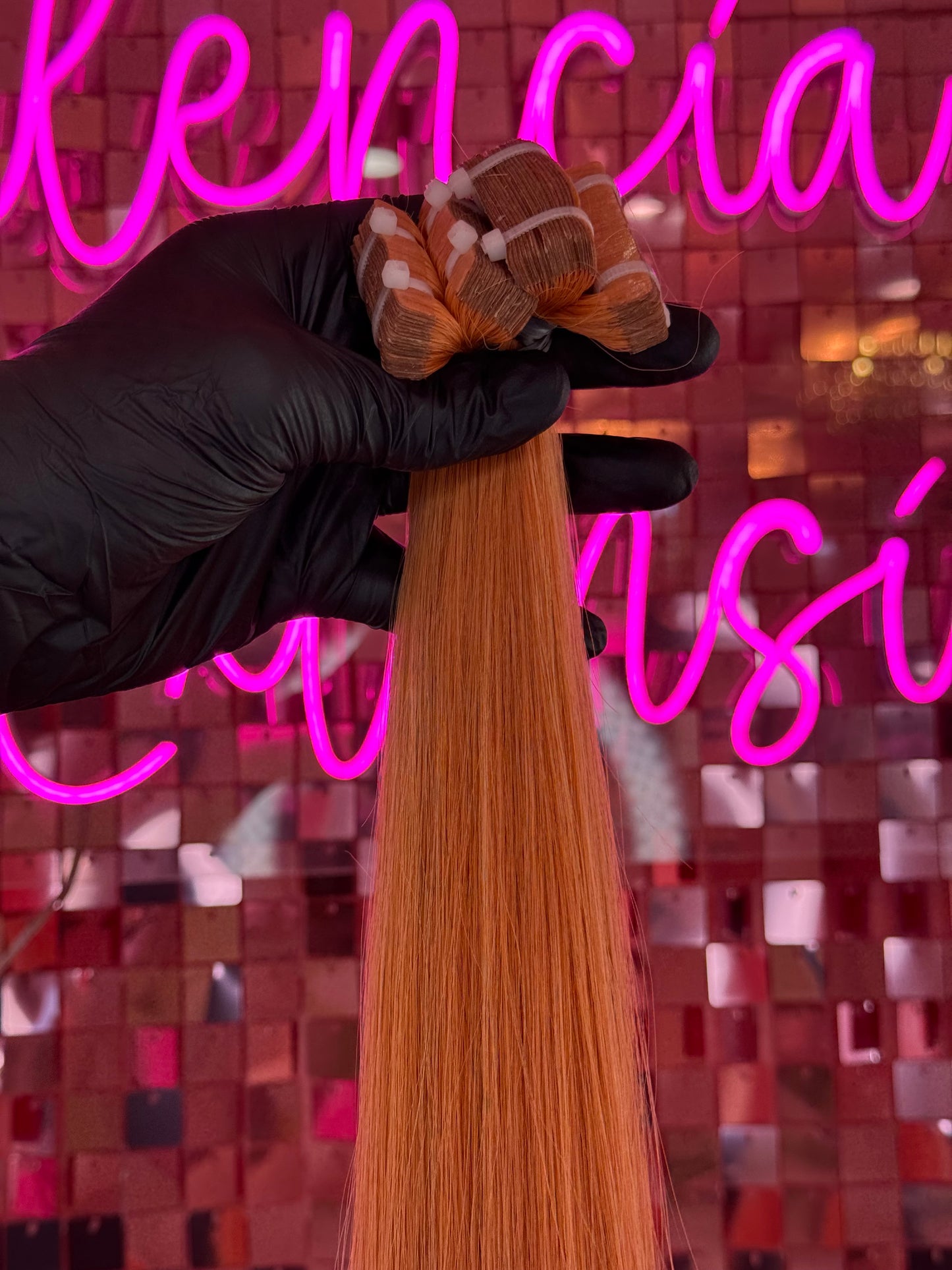 TAPE INS HAIR EXTENSIONS #ORANGE