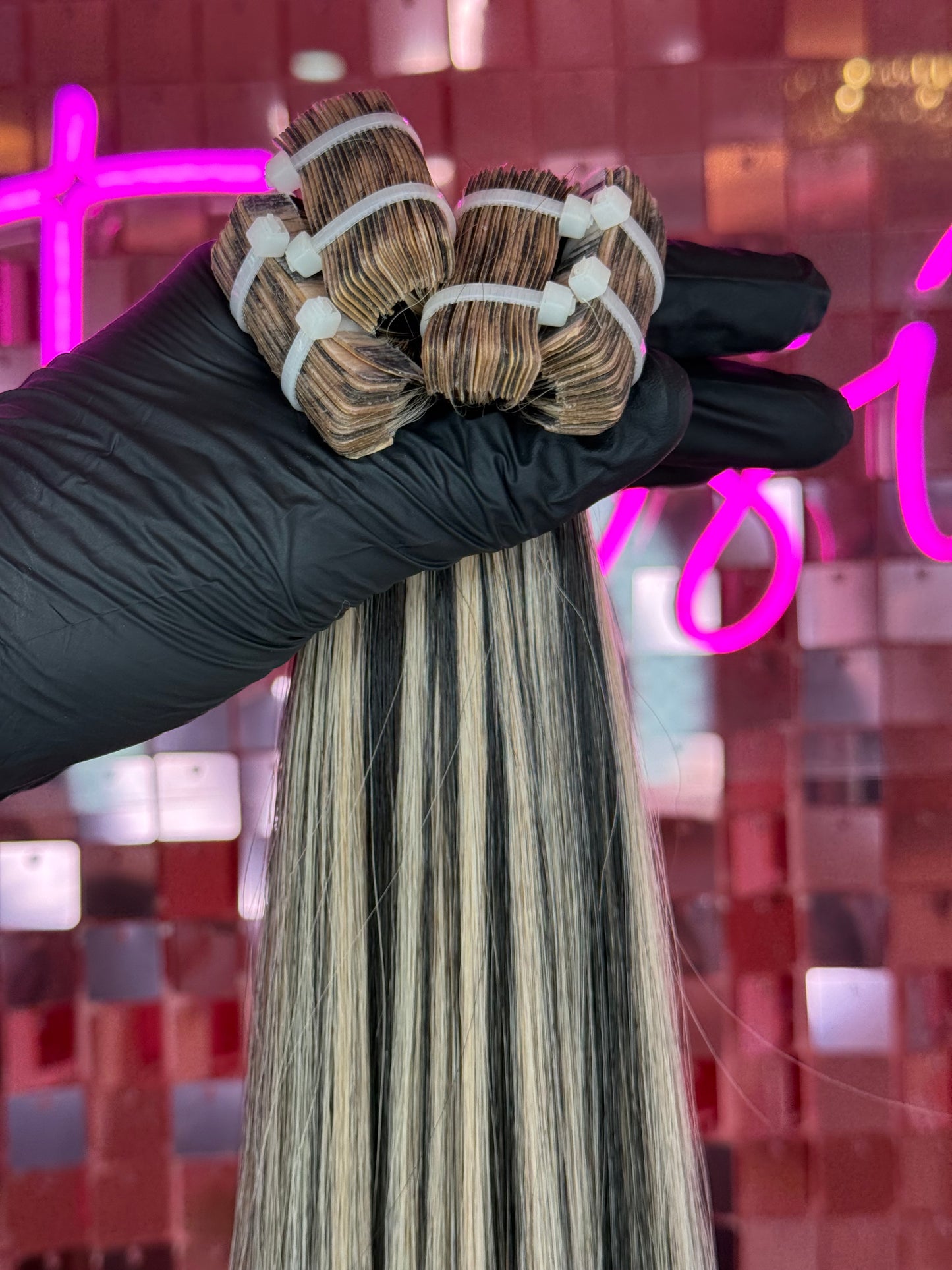 TAPE INS HAIR EXTENSIONS #18A/1B HIGHLIGHTS