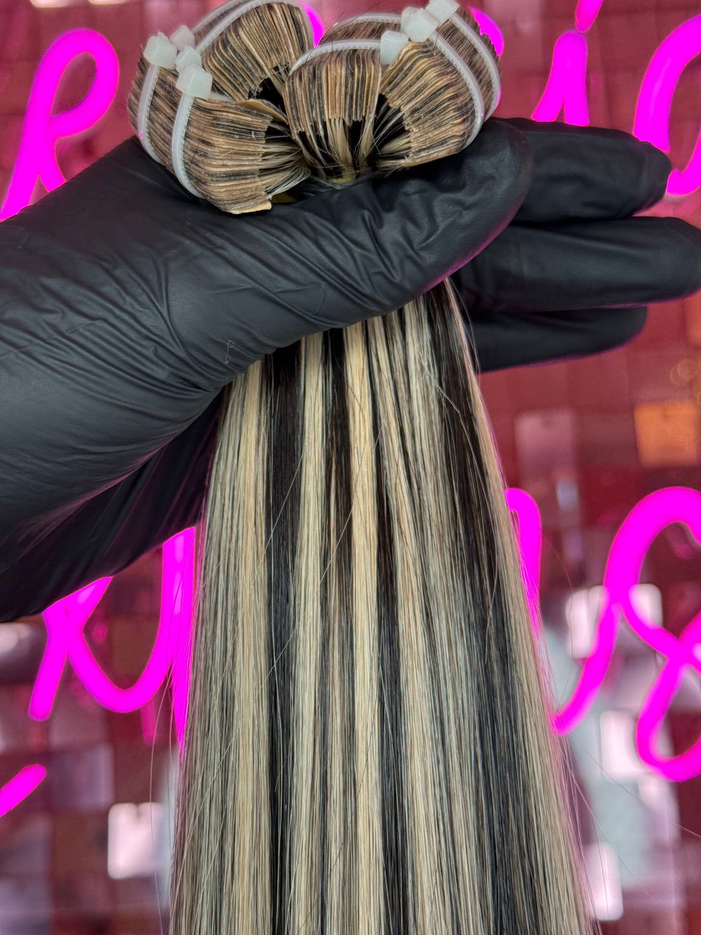 TAPE INS HAIR EXTENSIONS #18A/1B HIGHLIGHTS
