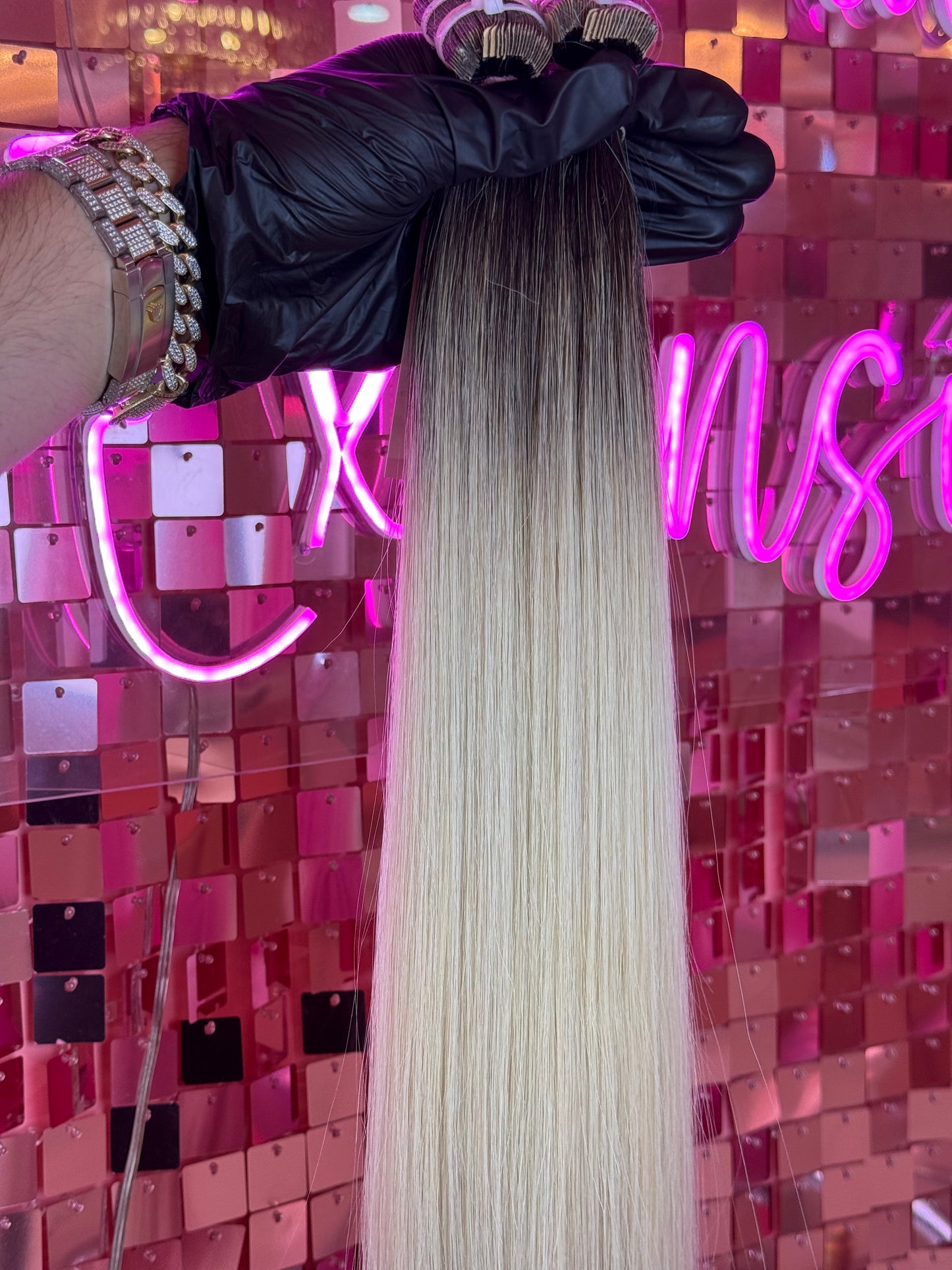 TAPE INS HAIR EXTENSIONS #SILVER BALAYAGE
