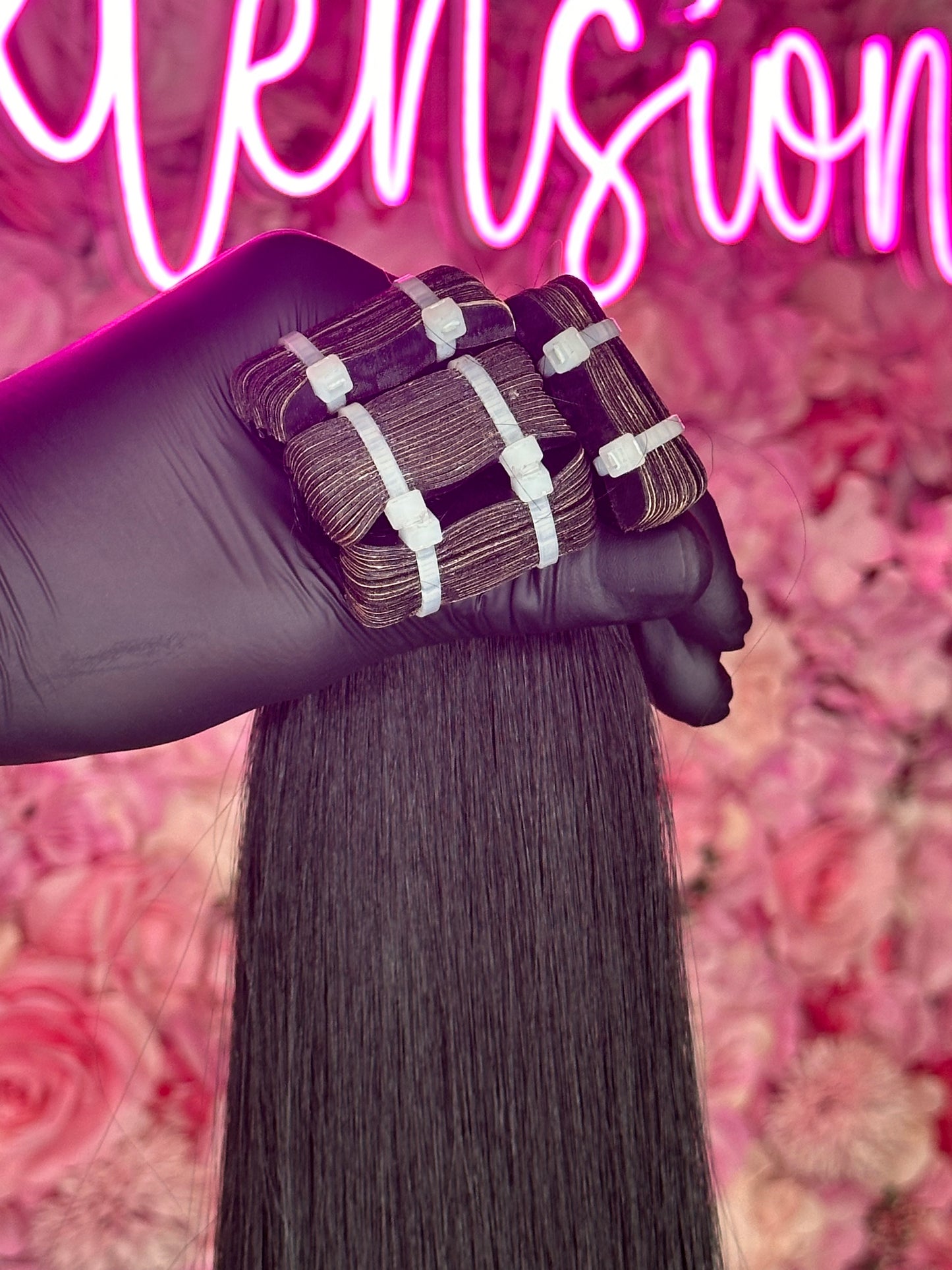 Tape ins hair extensions #1 Jet black