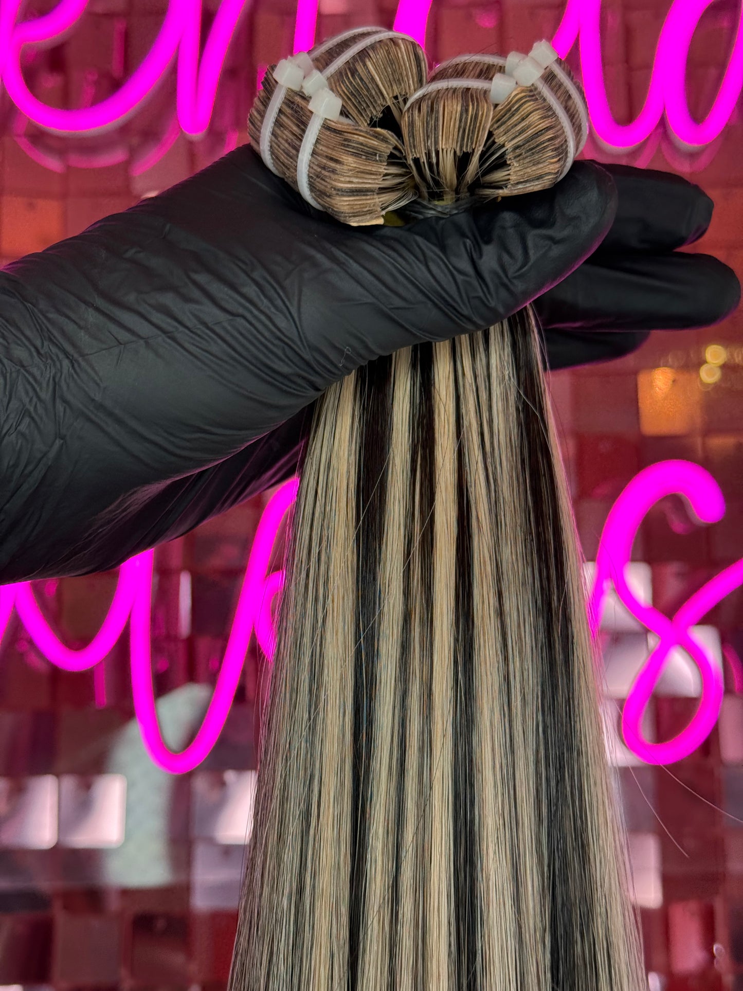 TAPE INS HAIR EXTENSIONS #18A/1B HIGHLIGHTS