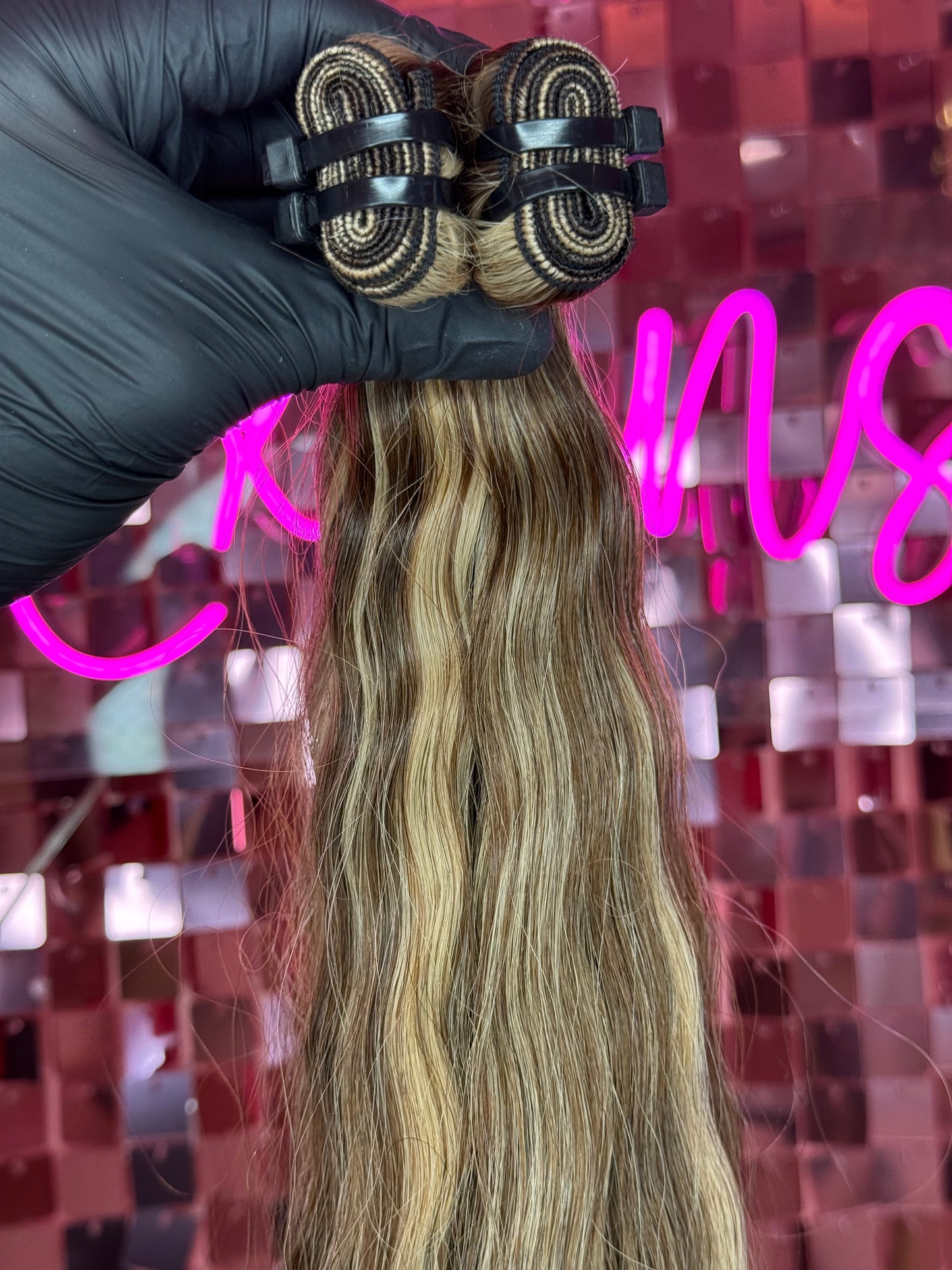 WEFT CURLY HAIR EXTENSIONS #4/27