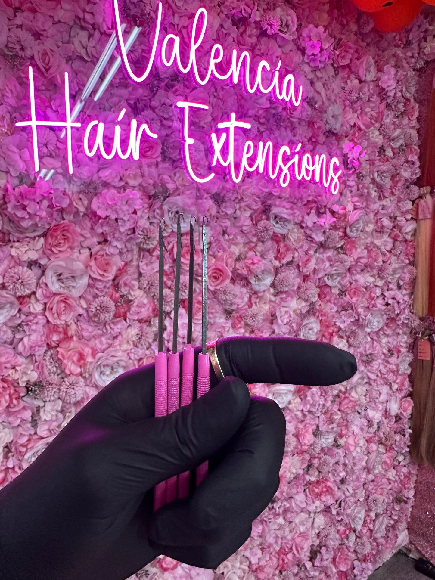 Gancho para aplicación de extensiones de cabello