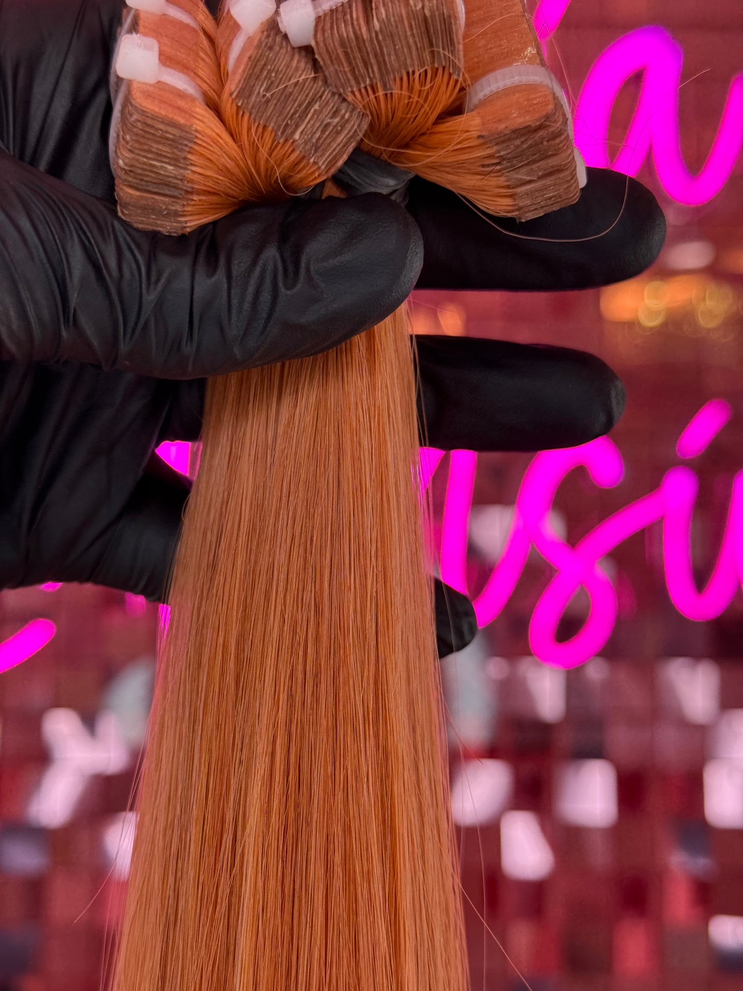 TAPE INS HAIR EXTENSIONS #ORANGE