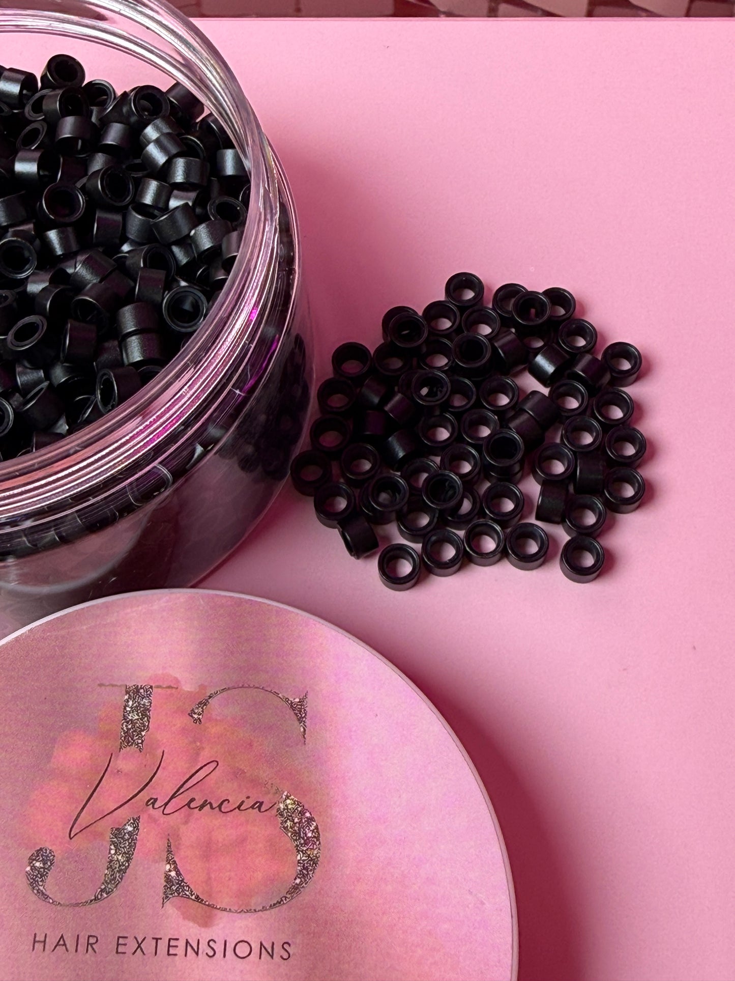 Micro-beads for I tips hair extensions (Black Color)