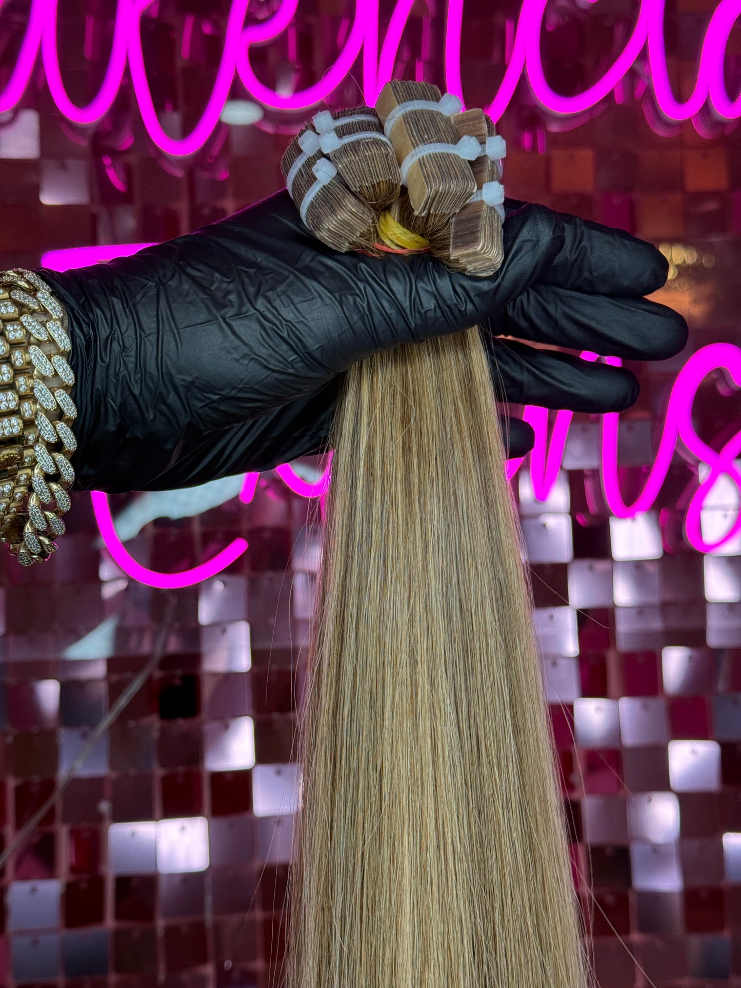 TAPE INS HAIR EXTENSIONS #8/18 HIGHLIGHTS