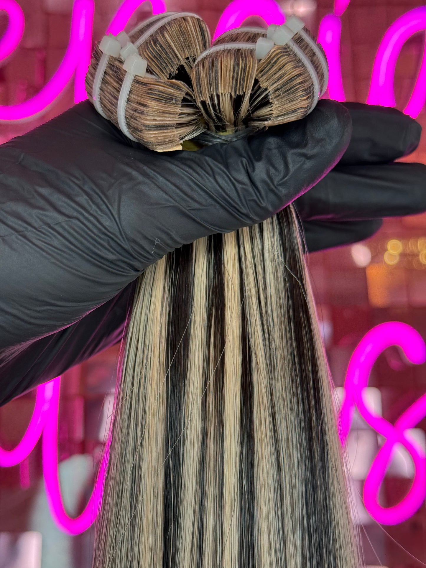 TAPE INS HAIR EXTENSIONS #18A/1B HIGHLIGHTS