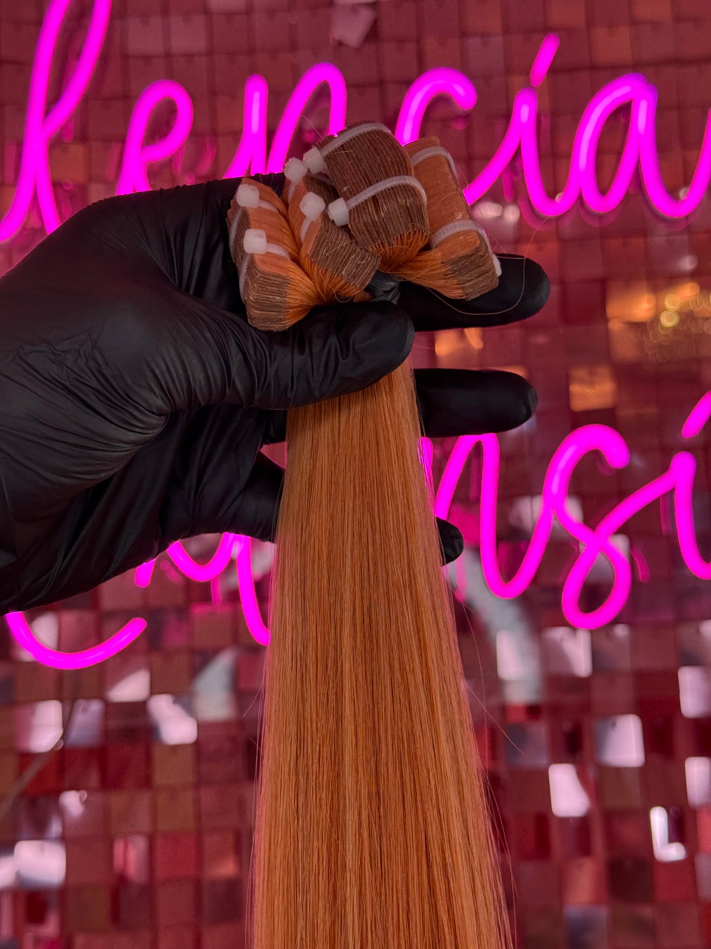 TAPE INS HAIR EXTENSIONS #ORANGE