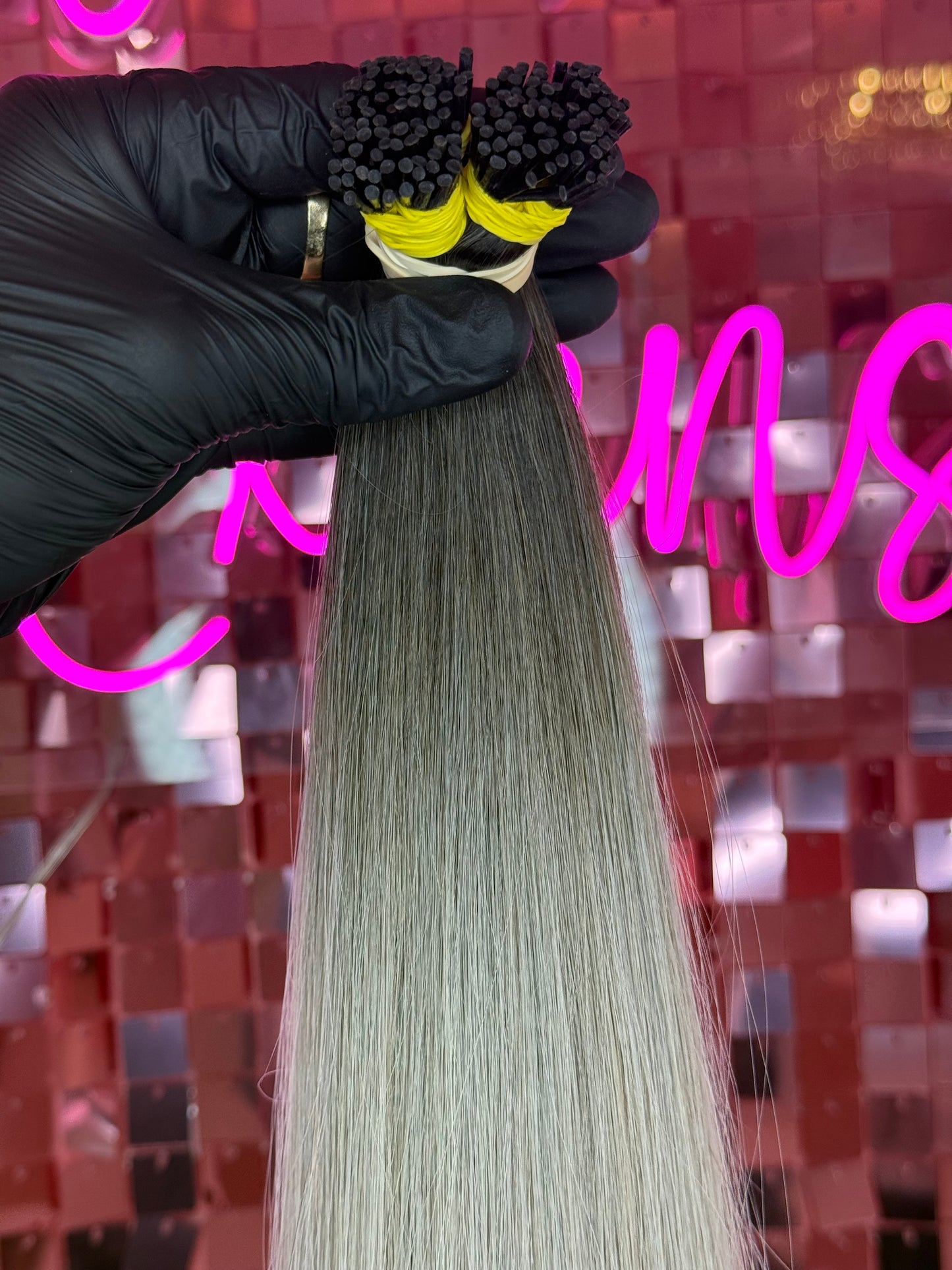 I TIPS HAIR EXTENSIONS 22” #B LIGTH GREY