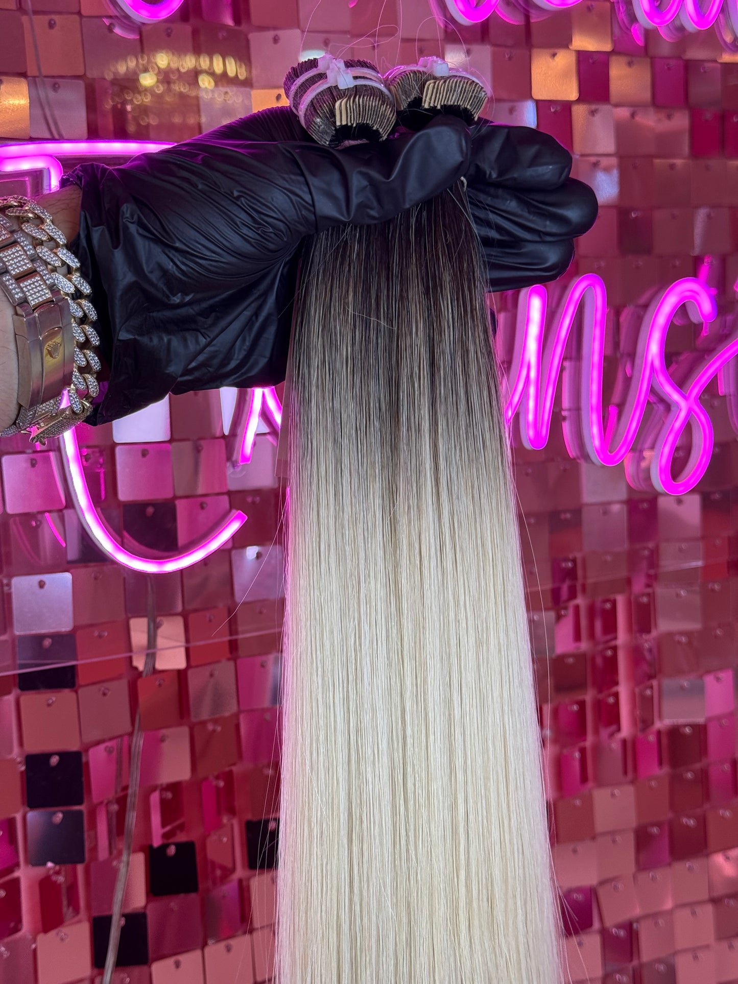 TAPE INS HAIR EXTENSIONS #SILVER BALAYAGE