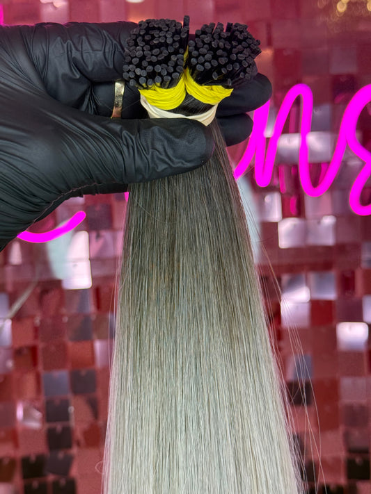 I TIPS HAIR EXTENSIONS 22” #B LIGTH GREY