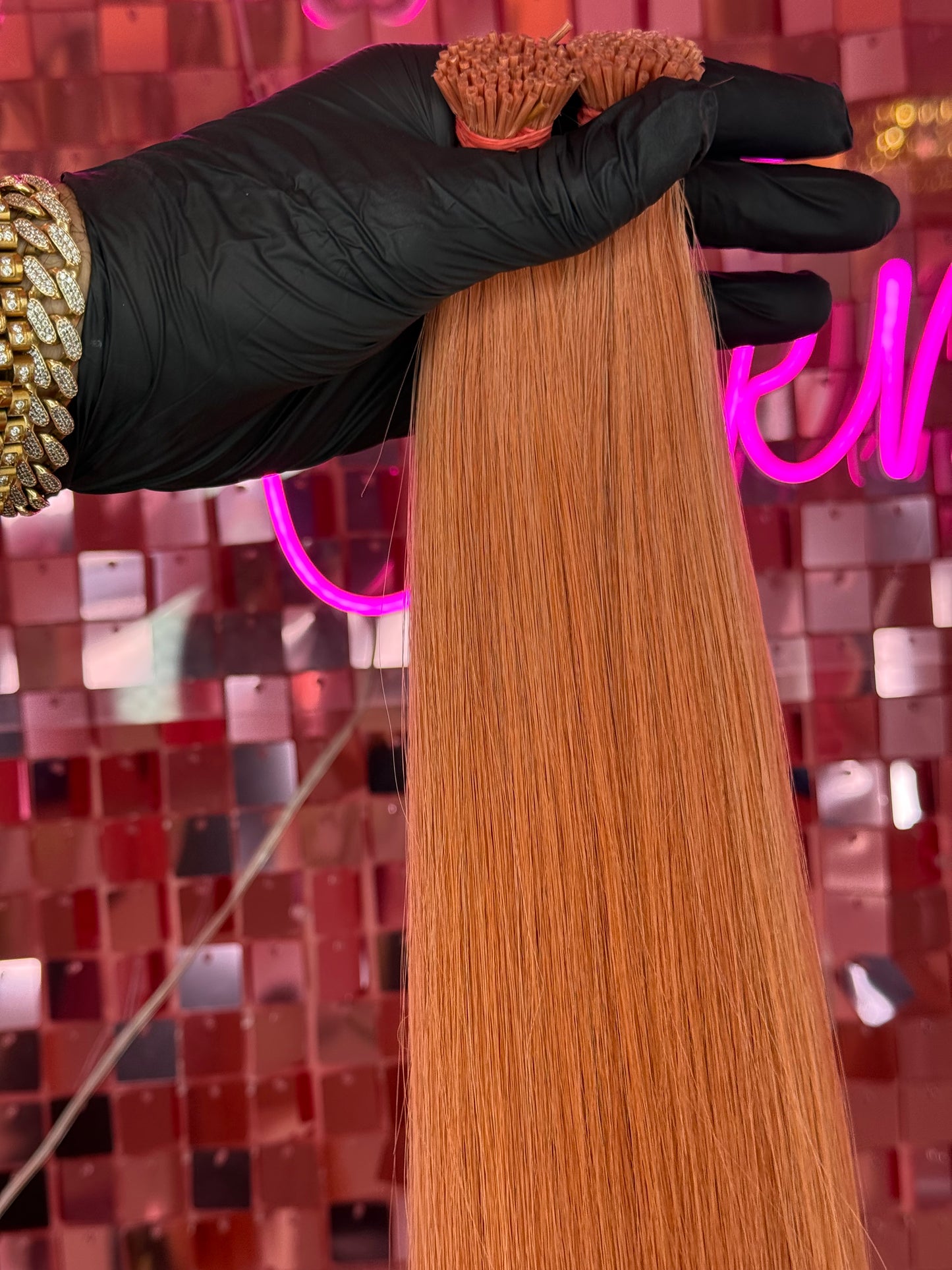 I TIPS HAIR EXTENSIONS 22” #LIGTH ORANGE