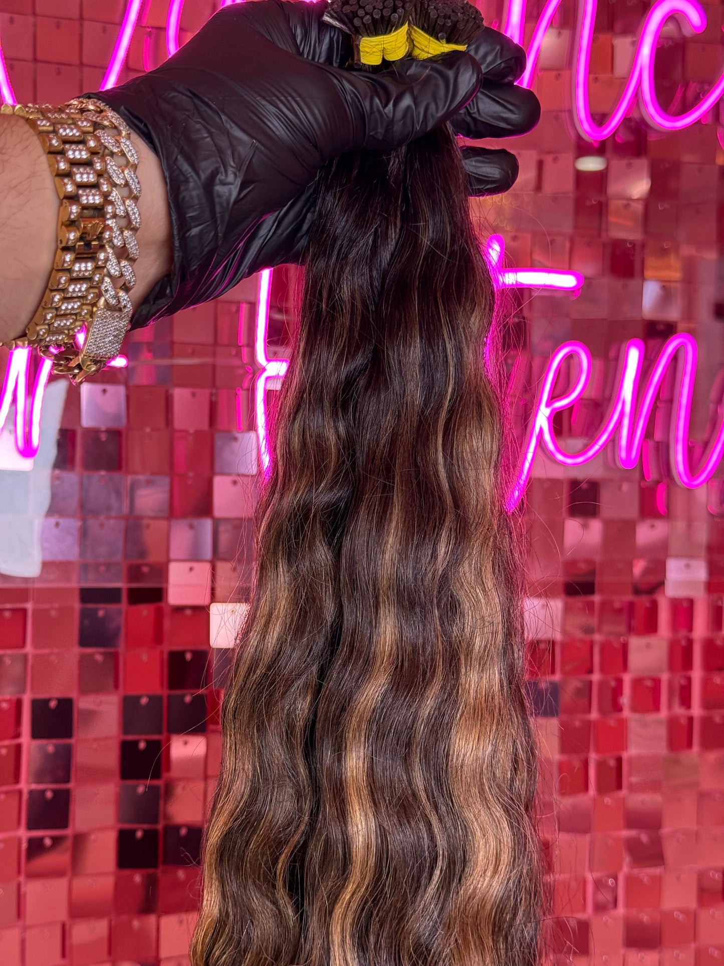 I Tips Curly Hair Extensions #2/6 Balayage