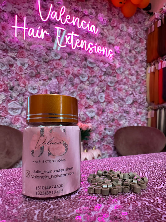 Dark blonde beads for I tips hair extensions