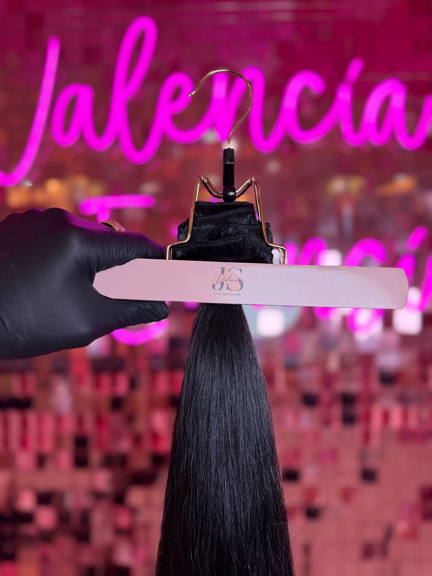 Clip ons Hair Extensions  #Jet Black 150 gr