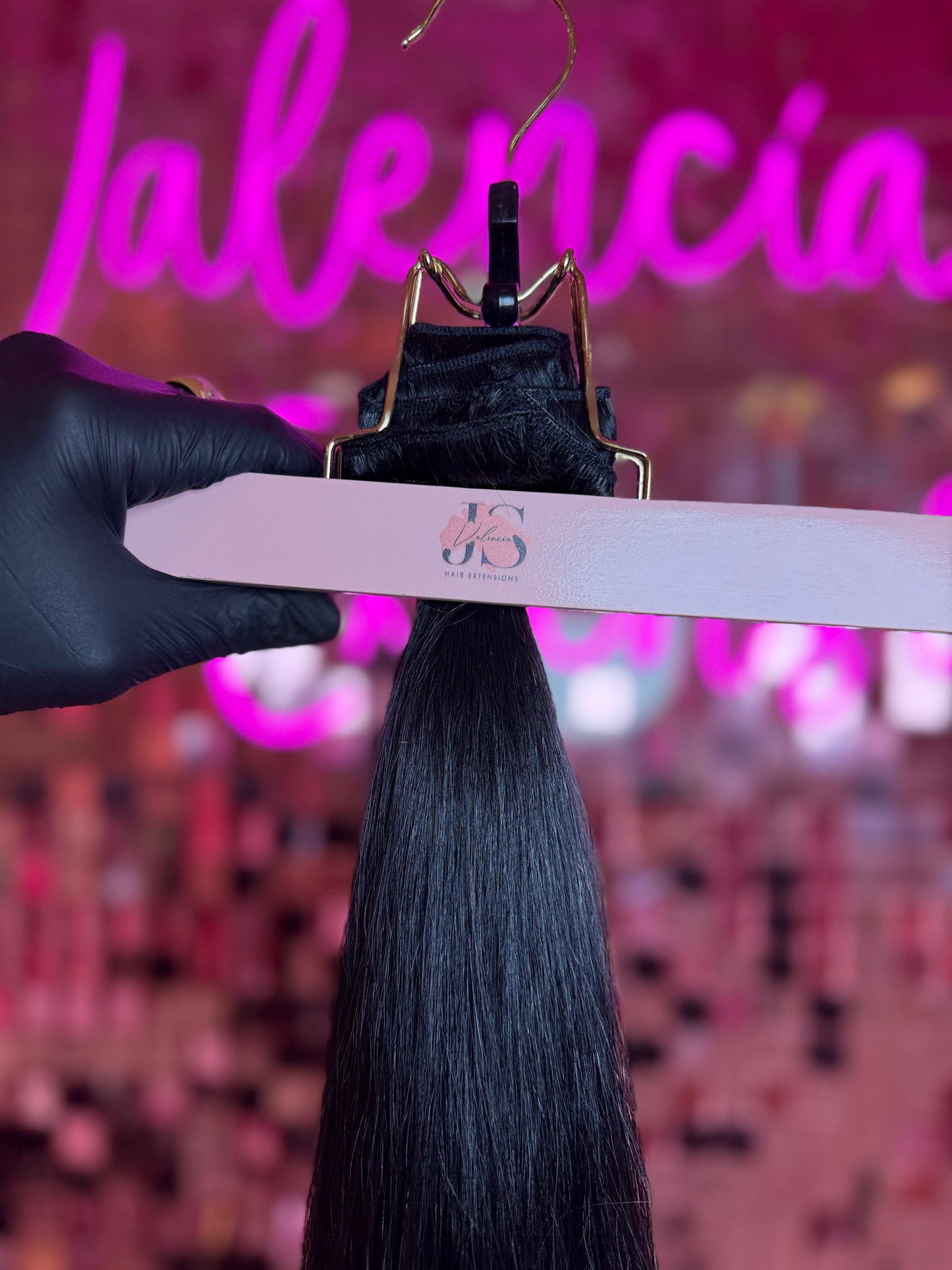 Clip ons Hair Extensions  #Jet Black 150 gr