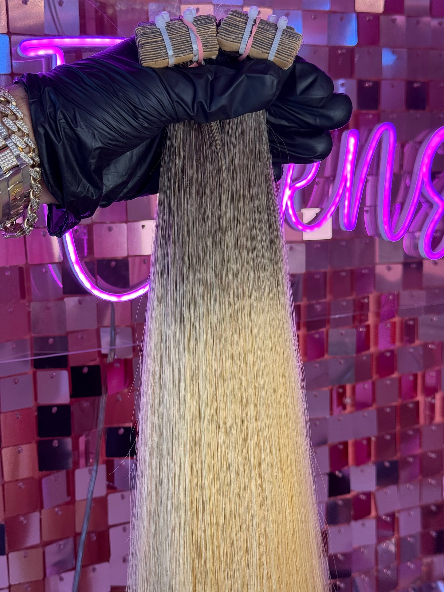 TAPE INS HAIR EXTENSIONS #613 BALAYAGE