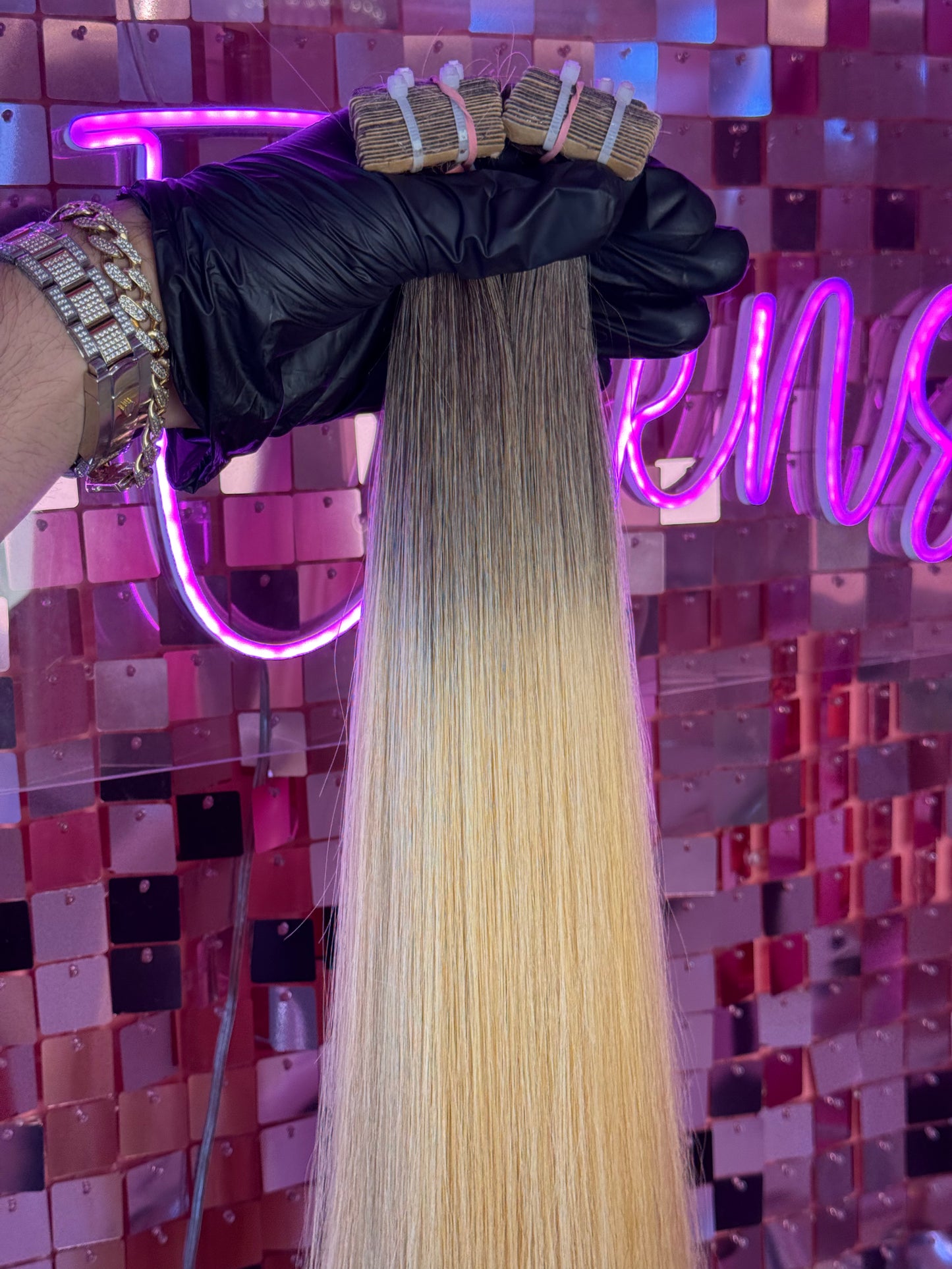 TAPE INS HAIR EXTENSIONS #613 BALAYAGE