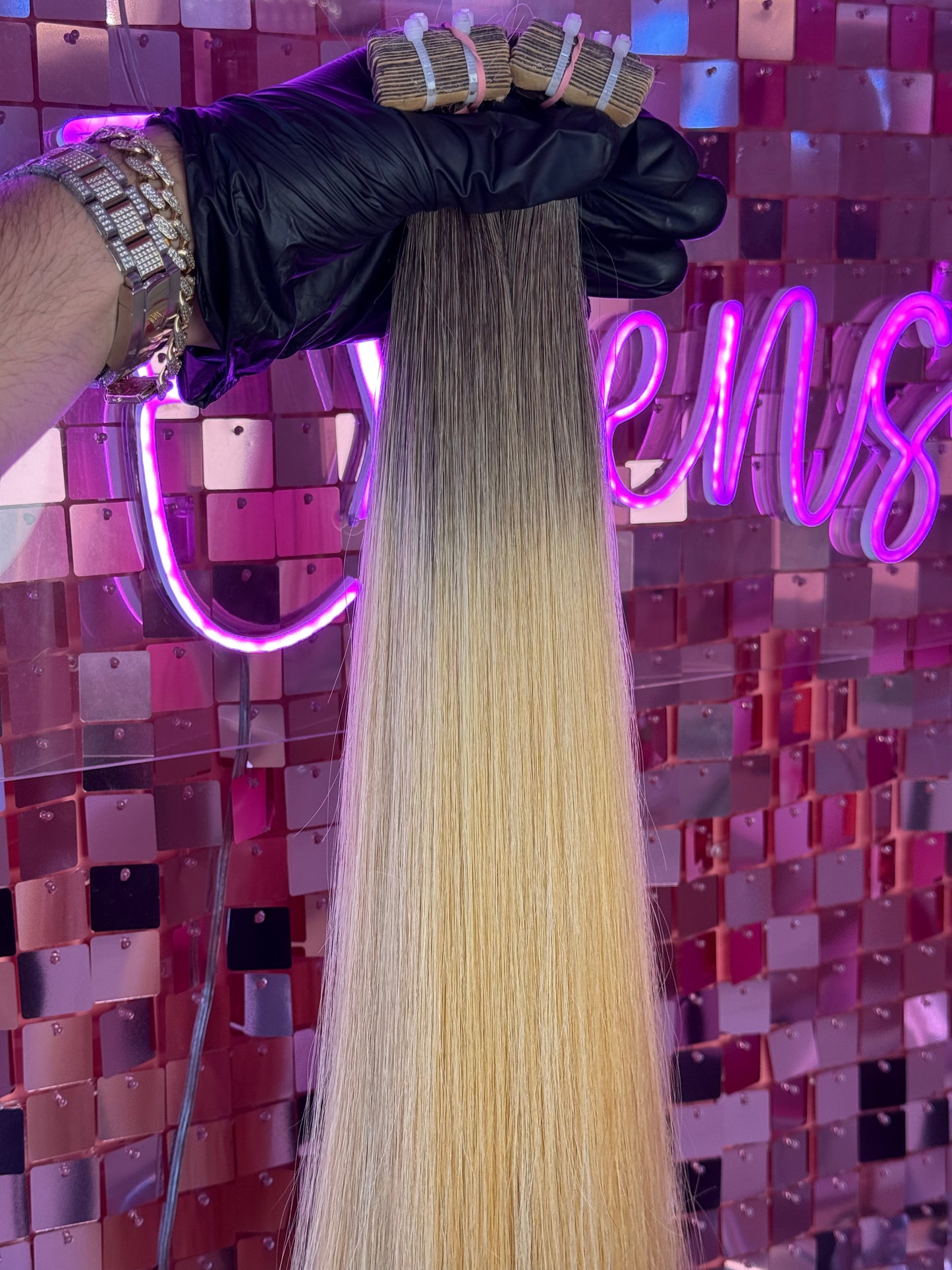 TAPE INS HAIR EXTENSIONS #613 BALAYAGE